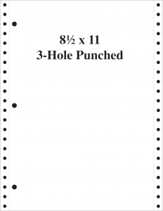 Braille 8.5x11 3-hole Punched Sheet