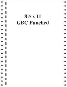 Braille 8.5x11 GBC Punched Sheet